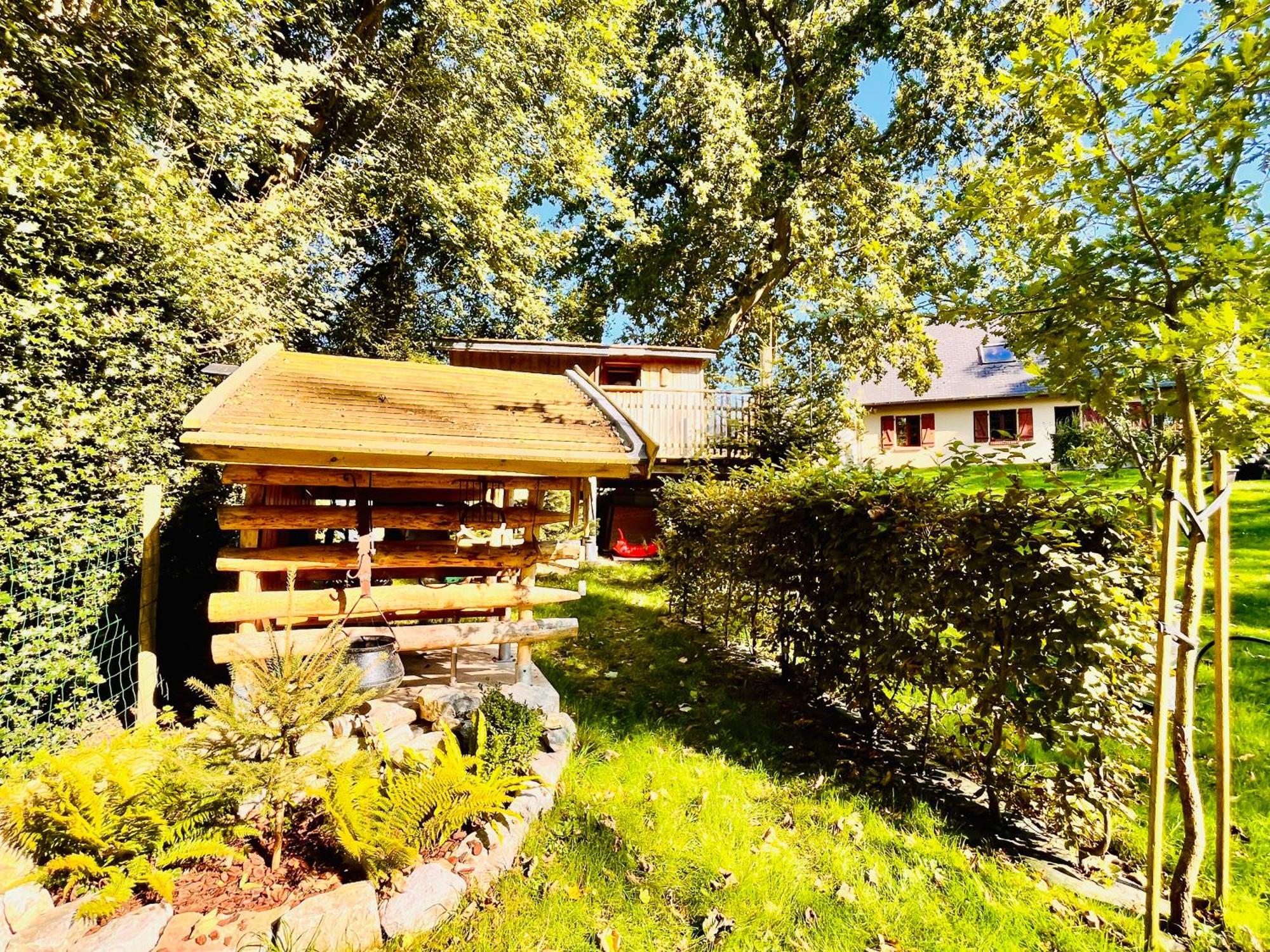La Cabane Perchee Du Trappeur Écrainville Dış mekan fotoğraf